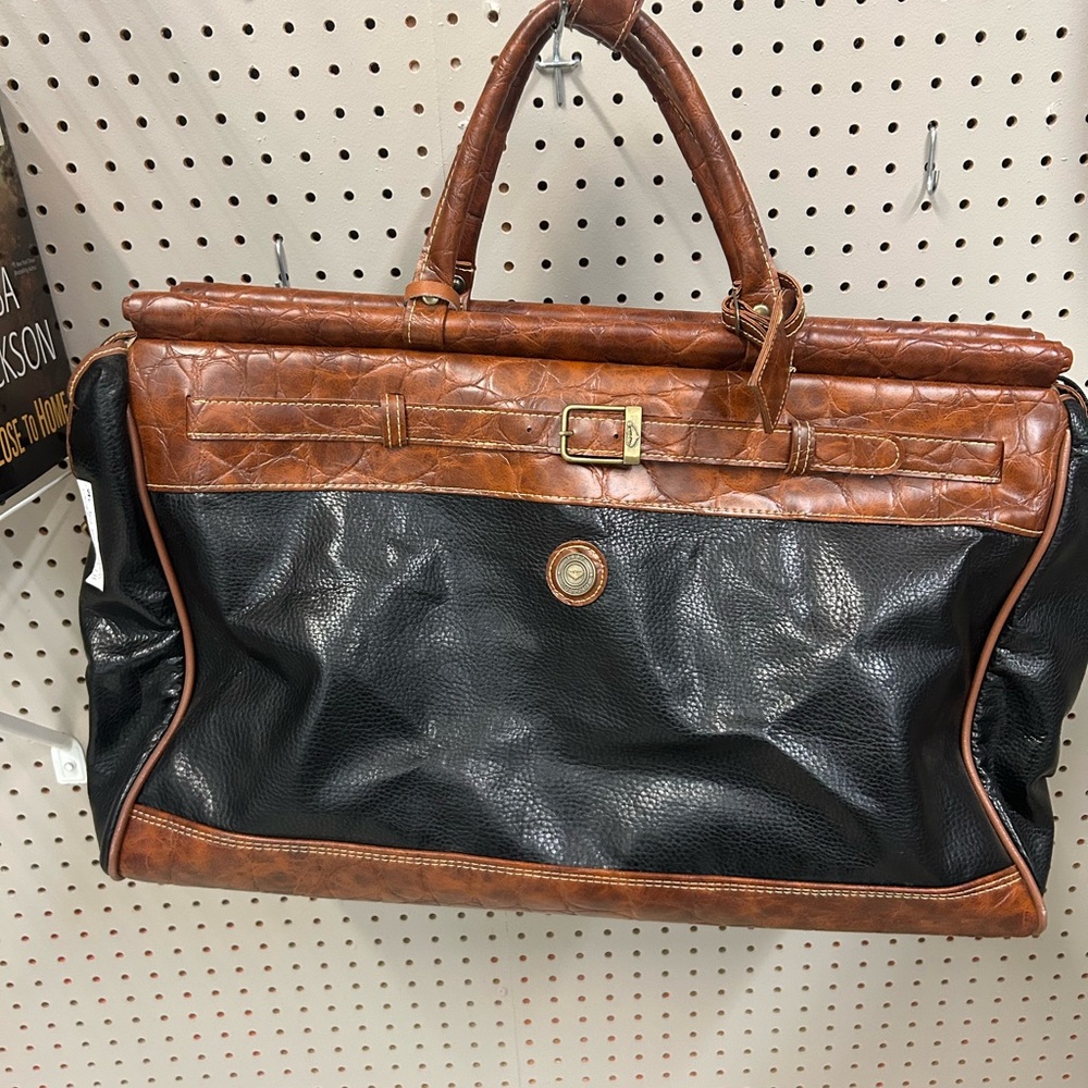 Capezio Brown and Black Leather Travel Bag